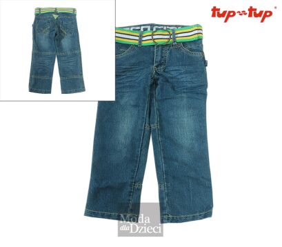 Spodnie długie jeans z paskiem