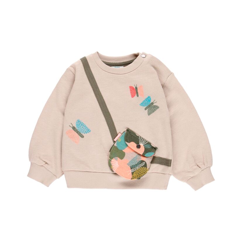 BOBOLI  234010-7381 Dziewczęca bluza z naszytą torebką 