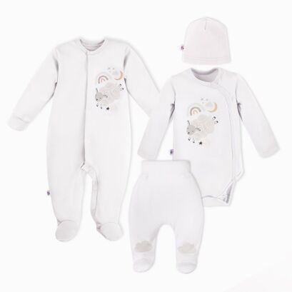 EEVI Komplet Mellow unisex 4-części biały