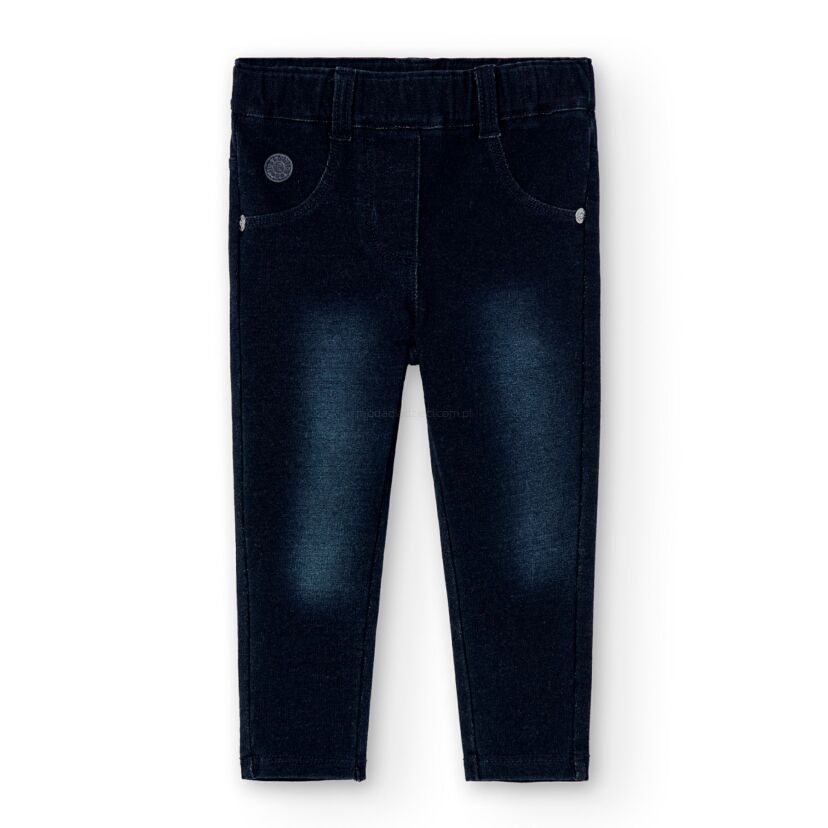 BOBOLI Spodnie dla dziewczynki imitacja jeansu 290001-DARKBLUE