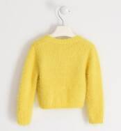 IDO 4.1622 Sweter dziewczęcy, rozpinany żółty