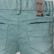 BOBOLI 394039_4394 Spodnie dla chłopca denim zielone 