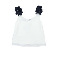 BOBOLI 727332 Elegancki top bluzka dla dziewczyny biały